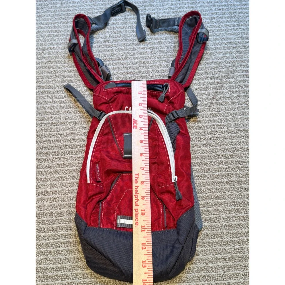 CamelBak Mini M.U.L.E. Hydration Pack‎ Backpack Red Charcoal Gray Hiking Biking